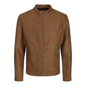 Jack And Jones Mens Plain Zip Pocket Jacket / Cognac